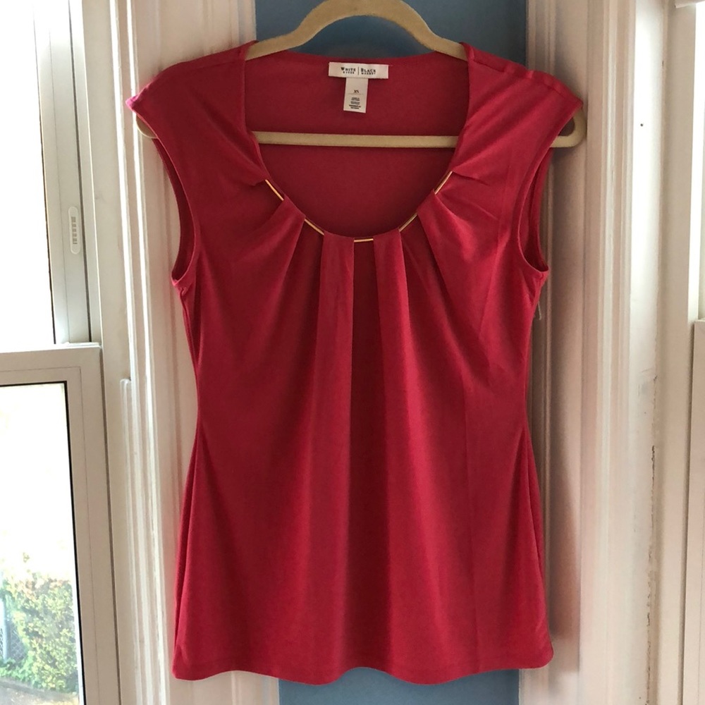 White House Black Market Sleeveless Pink Shirt